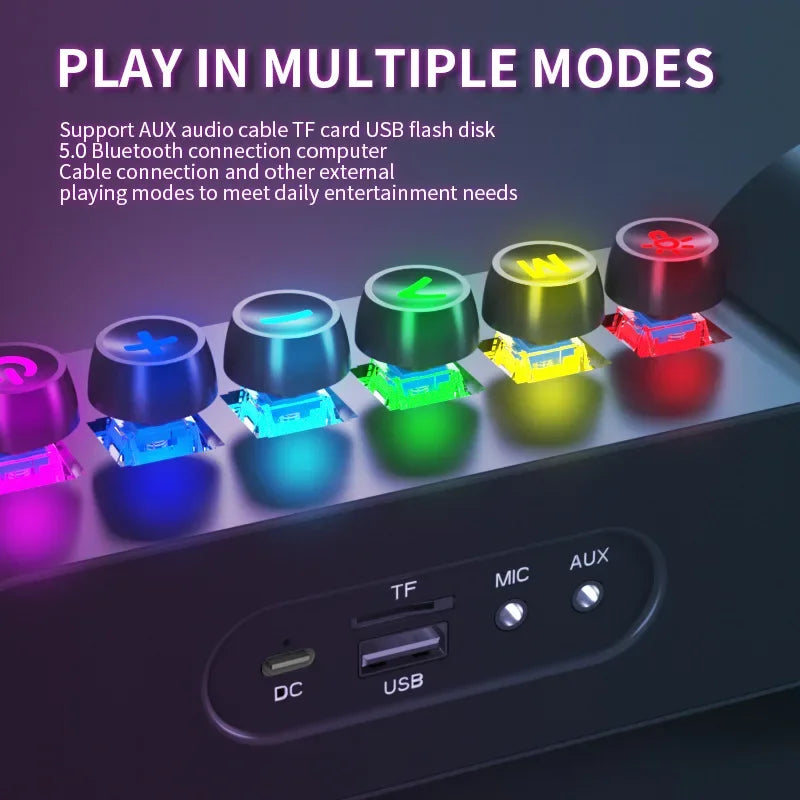 Mechanical Wireless RGB Speaker with Colourful Lighting