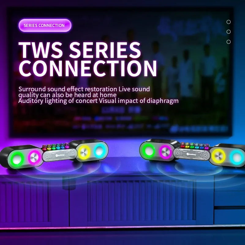 Mechanical Wireless RGB Speaker with Colourful Lighting
