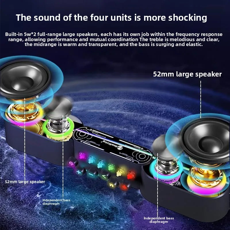 Mechanical Wireless RGB Speaker with Colourful Lighting