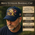Men’s Baseball Cap Patriotic Eagle 250th Anniversary Veterans Hat