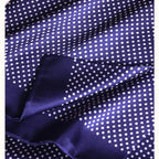 Men's 100% Mulberry Silk Scarf, Double Layer, Polka Dot Pattern, 160 cm