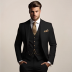 Men's Breathable Three-Piece Wedding Suit – Tailored Spring Formal Wear