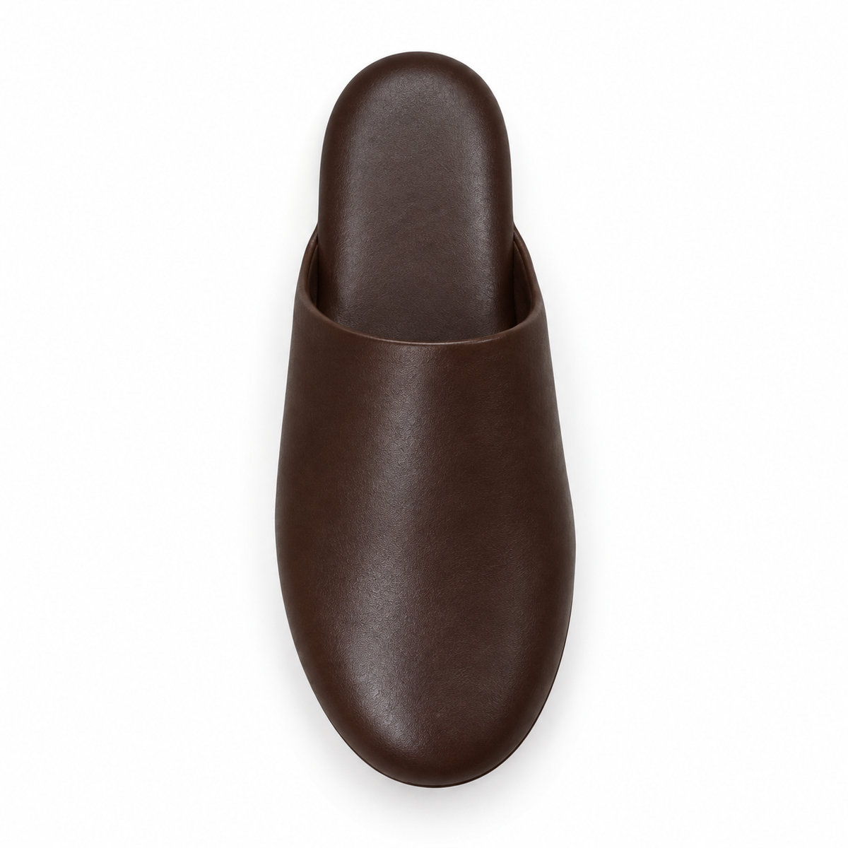 Men's dark brown slip-on slippers with firm sole