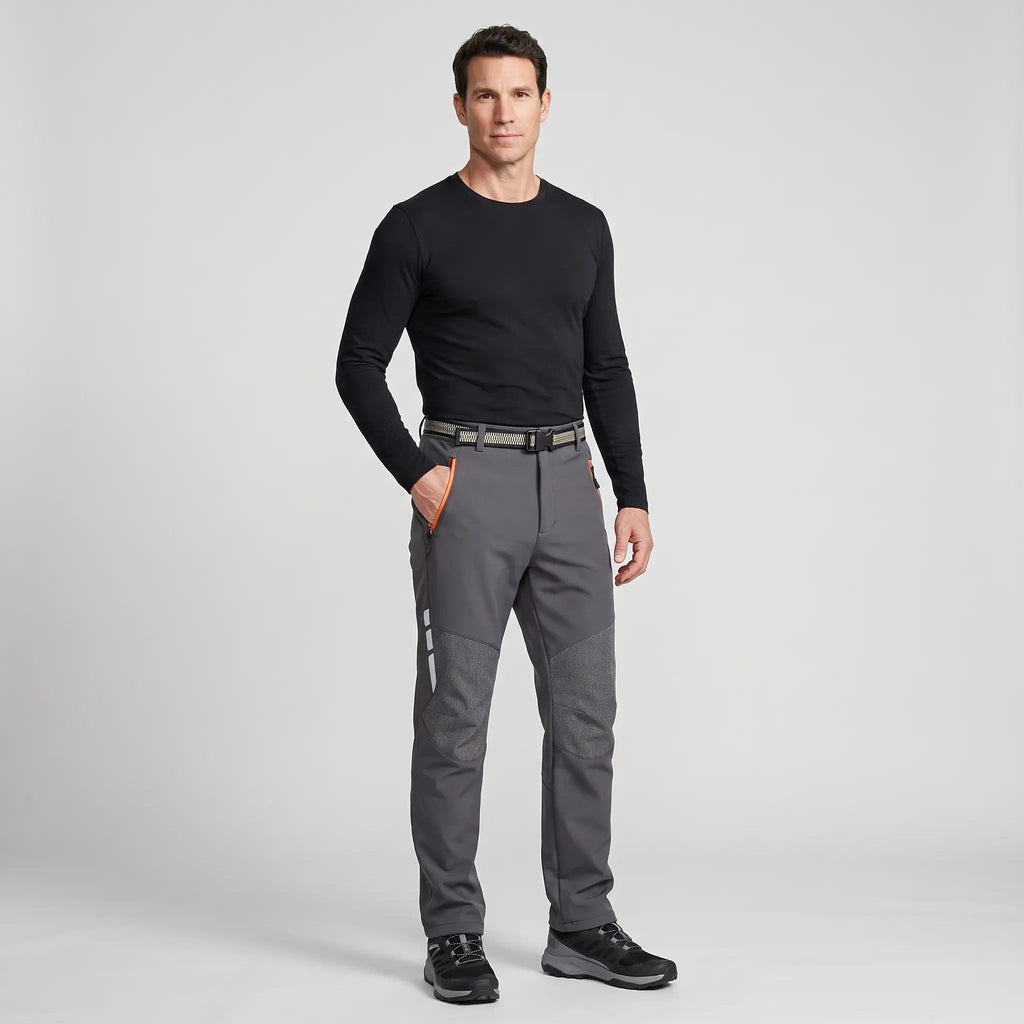 Men's Fleece-Lined Water-Resistant Hiking Trousers