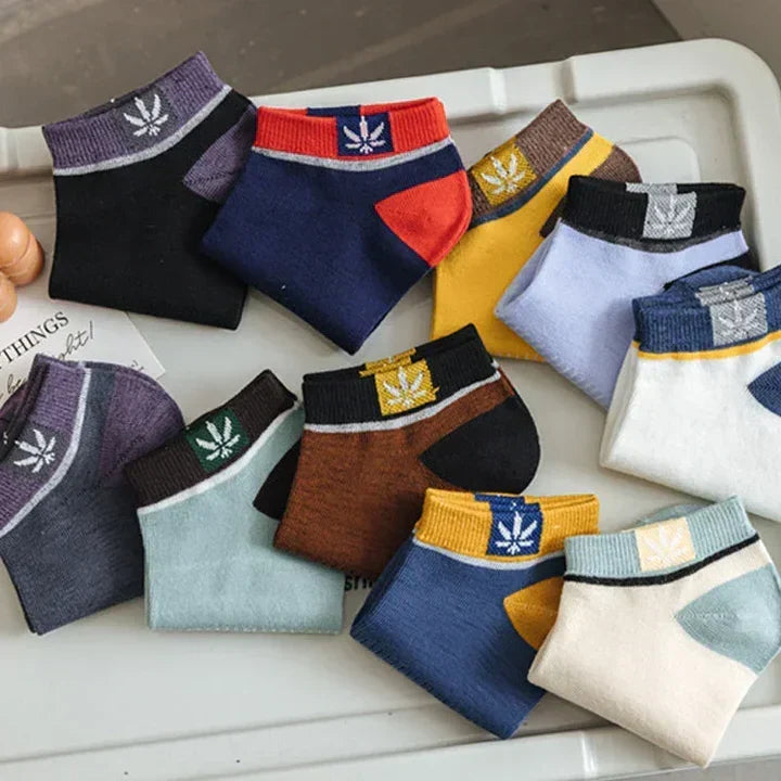Men's Low-Cut Ankle Socks, Breathable Cotton Blend, Moisture-Wicking