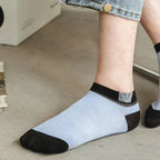 Men's Low-Cut Ankle Socks, Breathable Cotton Blend, Moisture-Wicking