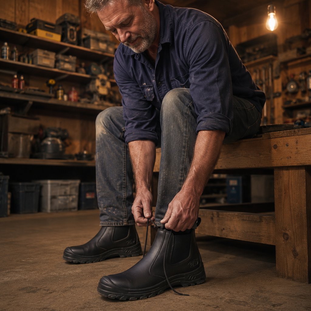 Men's Orthopaedic Work Safety Boots - All-Day Comfort & Support