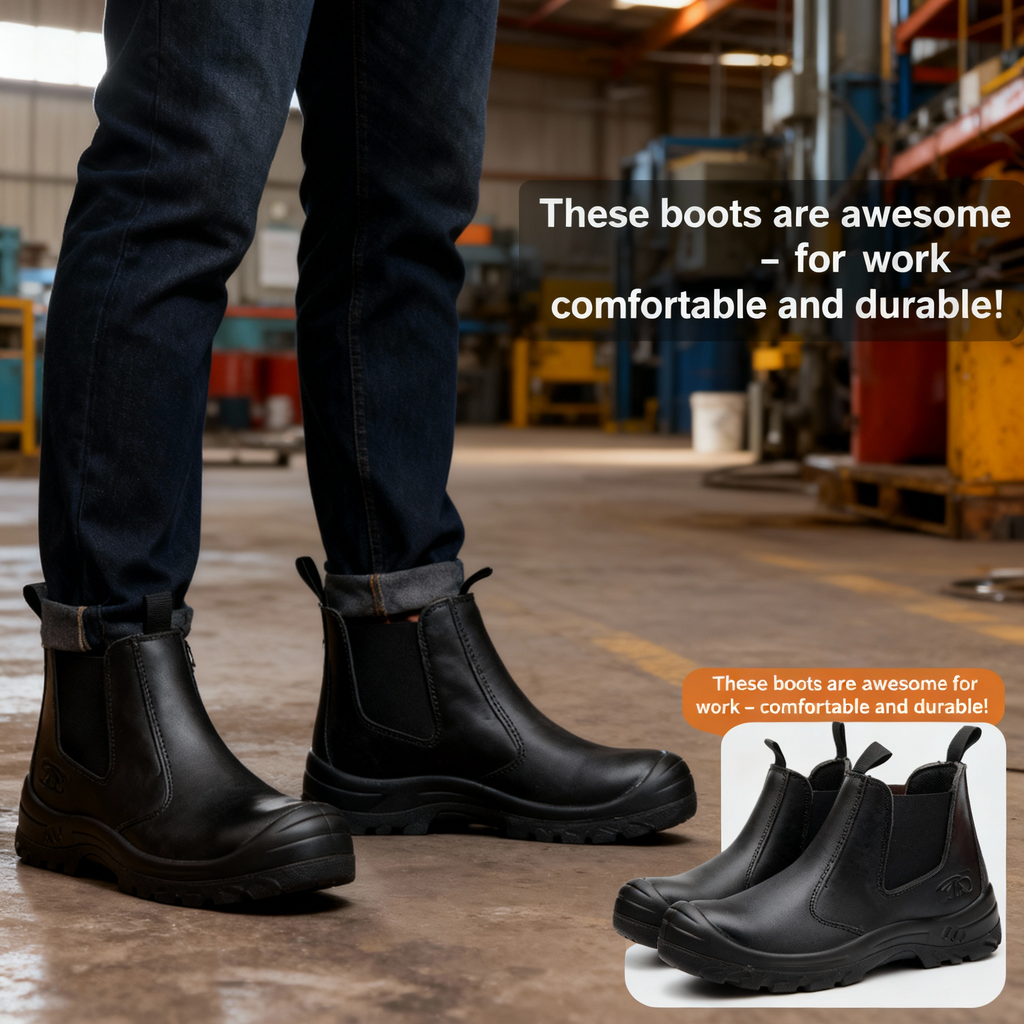 Men's Orthopaedic Work Safety Boots - All-Day Comfort & Support