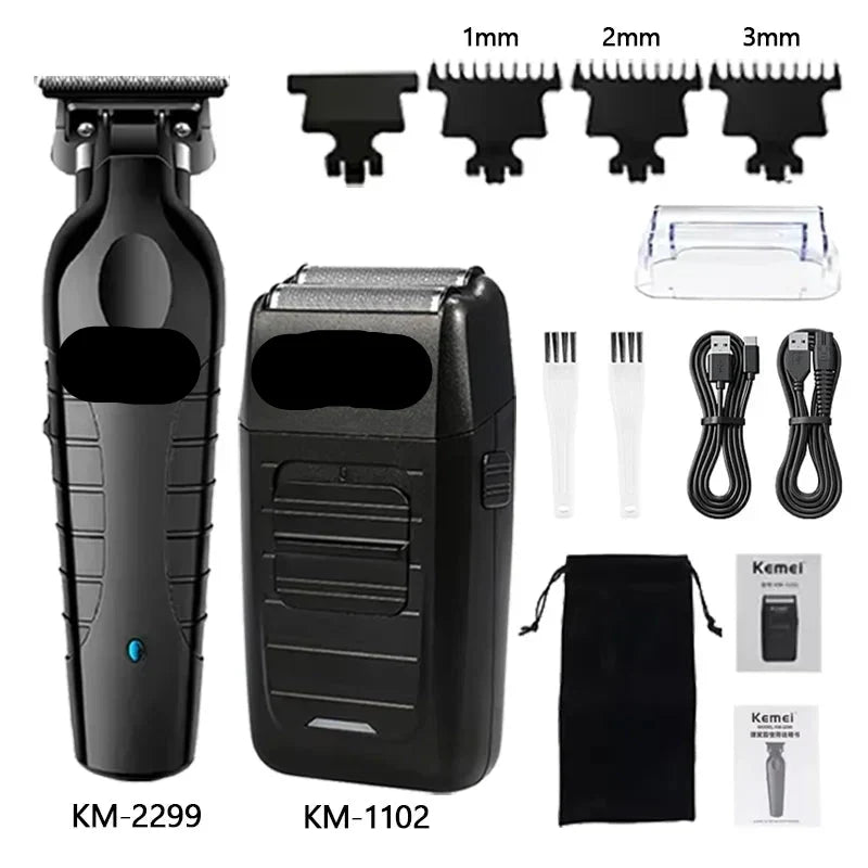 Men's Professional Electric Hair Clipper & Shaver Kit