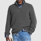 Men's Quarter-Zip Cashmere Blend Jumper