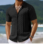 Men's Smart Polo Shirt with Button-Down Collar for Refined Style