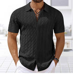Men's Smart Polo Shirt with Button-Down Collar for Refined Style