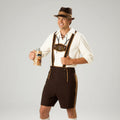 Men's Traditional Bavarian Festival Costume with Shorts and Blouse