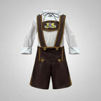 Men's Traditional Bavarian Festival Costume with Shorts and Blouse