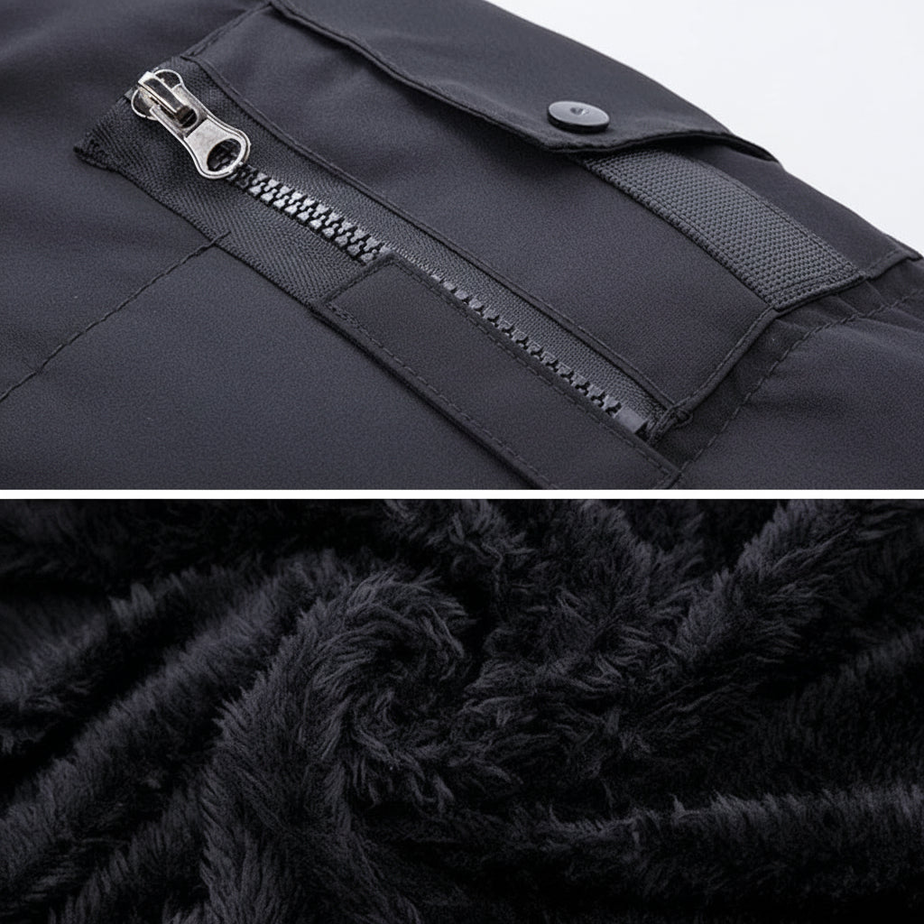 Men's Winter Jacket Lined Hooded Cold Weather Coat
