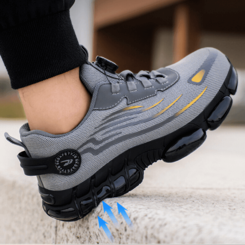 Men's Work Shoes | Orthopaedic Support & Non-Slip Grip | GripFlow