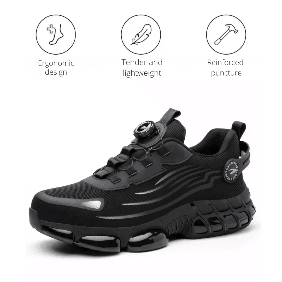 Men's Work Shoes | Orthopaedic Support & Non-Slip Grip | GripFlow