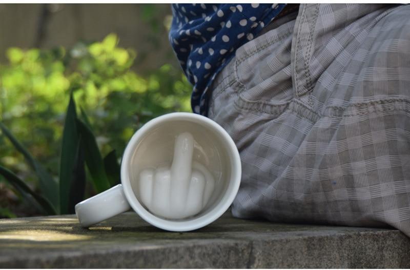 Middle Finger Prank Mug
