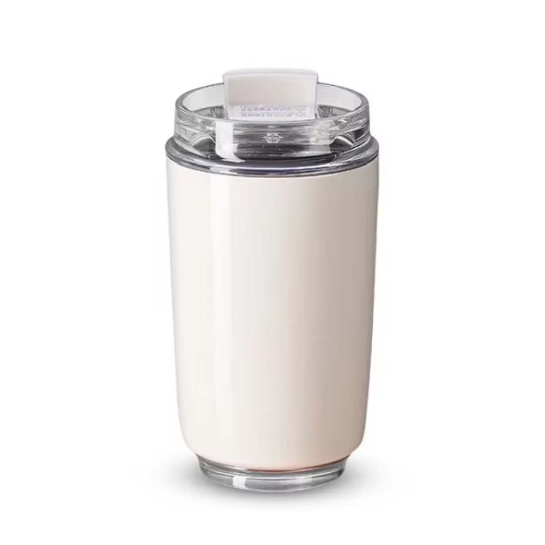 Milk White Insulated Travel Mug – Stainless Steel Thermos Bottle