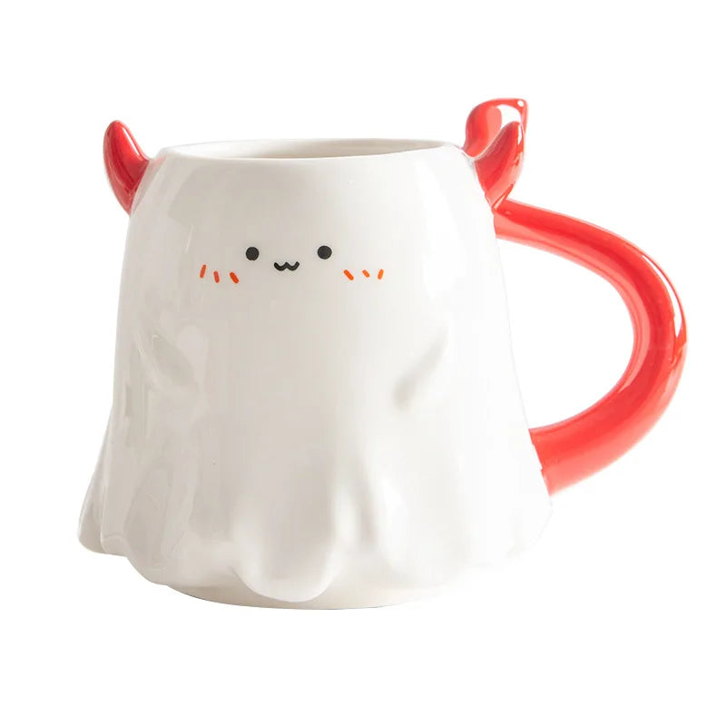 Mini Devil Cartoon Mug with Stirring Stick