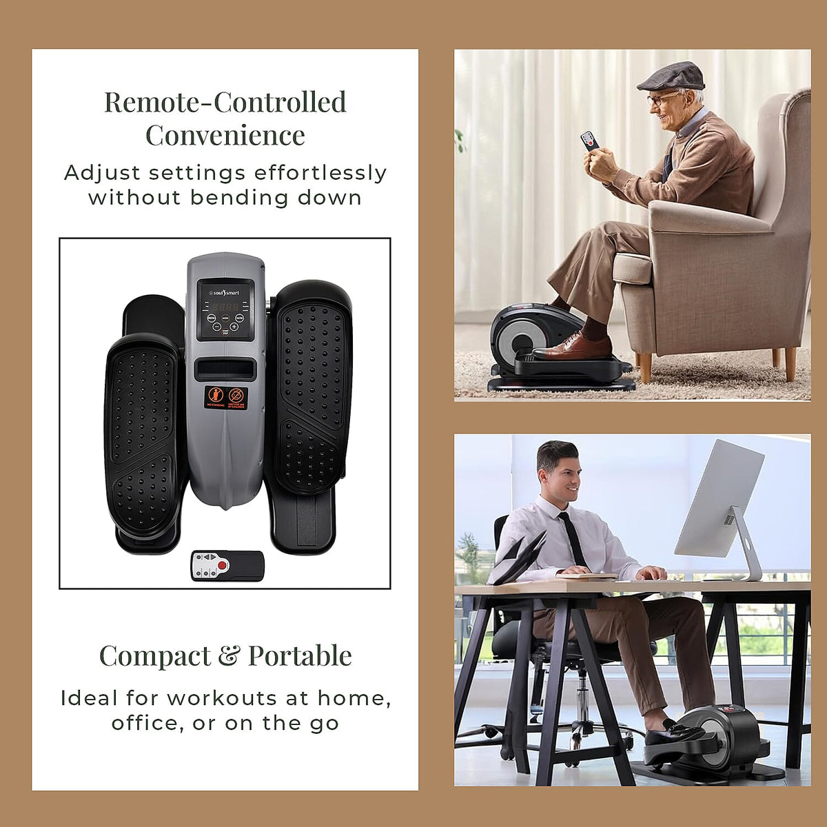 Mini Electric Elliptical Leg Exerciser – Seated Home Exercise