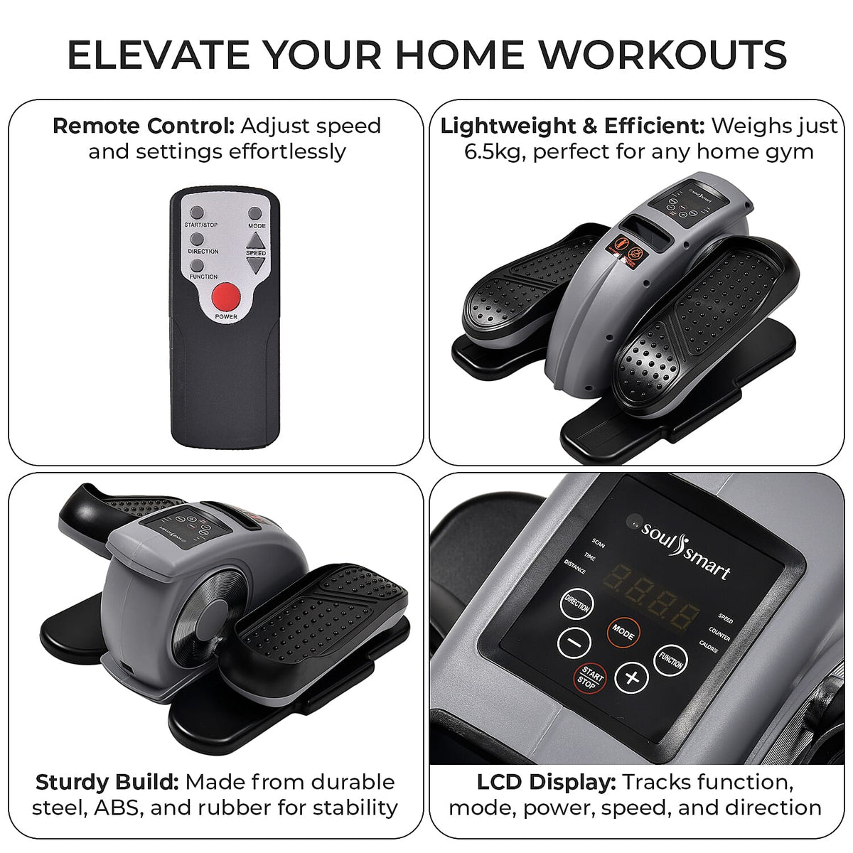 Mini Electric Elliptical Leg Exerciser – Seated Home Exercise