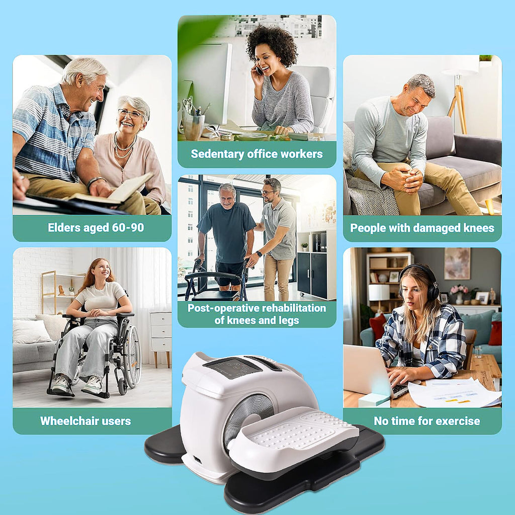 Mini Electric Elliptical Leg Exerciser – Seated Home Exercise