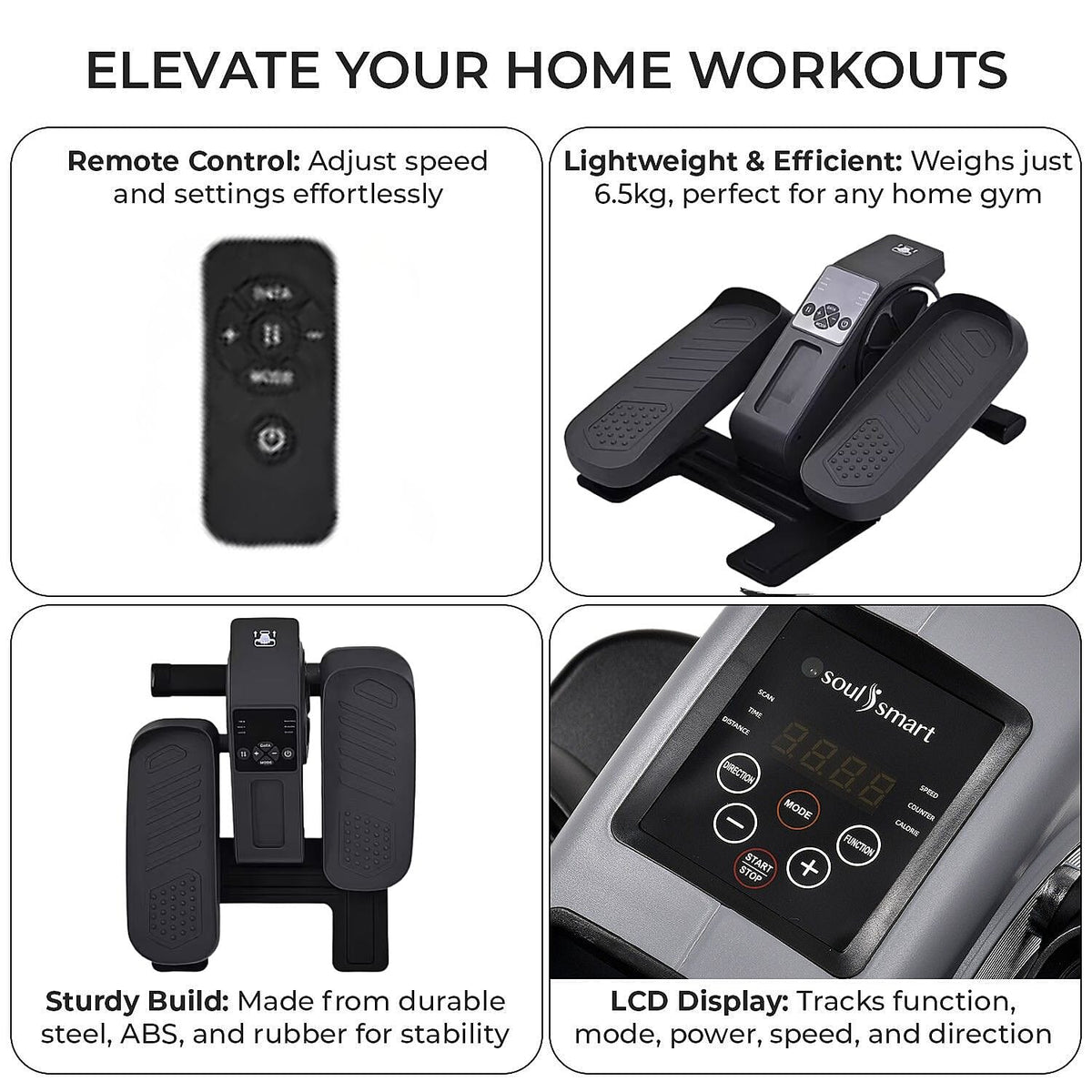 Mini Electric Elliptical Leg Exerciser – Seated Home Exercise