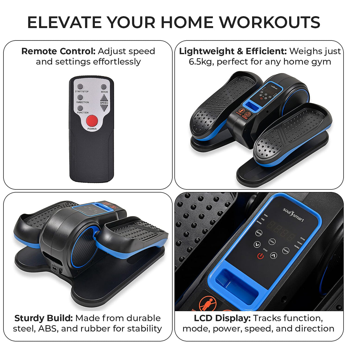 Mini Electric Elliptical Leg Exerciser – Seated Home Exercise