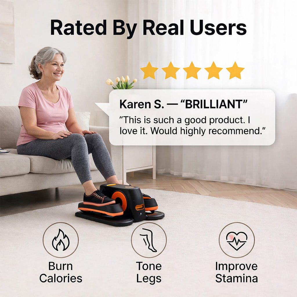 Mini Electric Elliptical Leg Exerciser – Seated Home Exercise