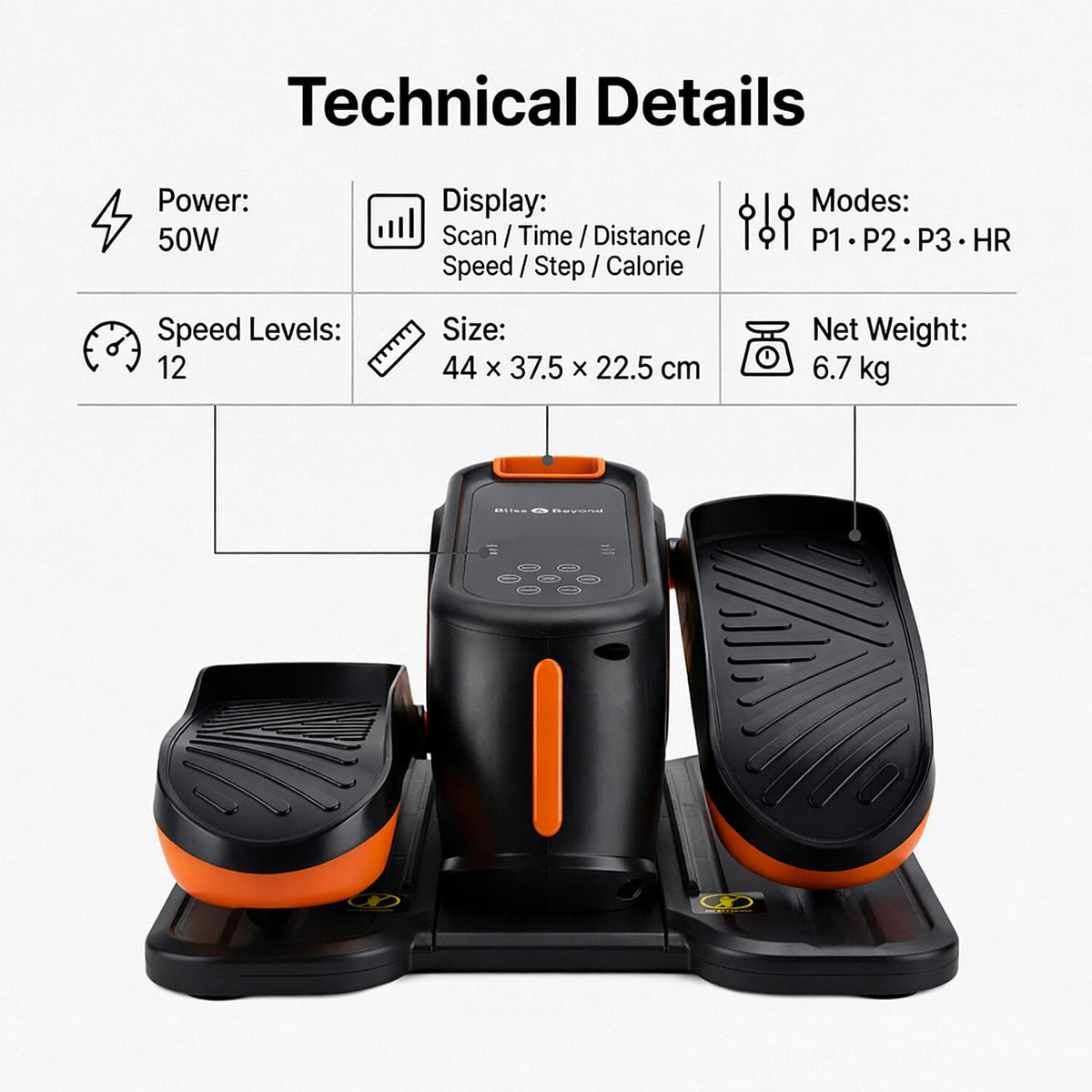 Mini Electric Elliptical Leg Exerciser – Seated Home Exercise