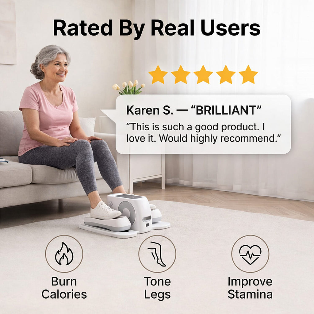Mini Electric Elliptical Leg Exerciser – Seated Home Exercise