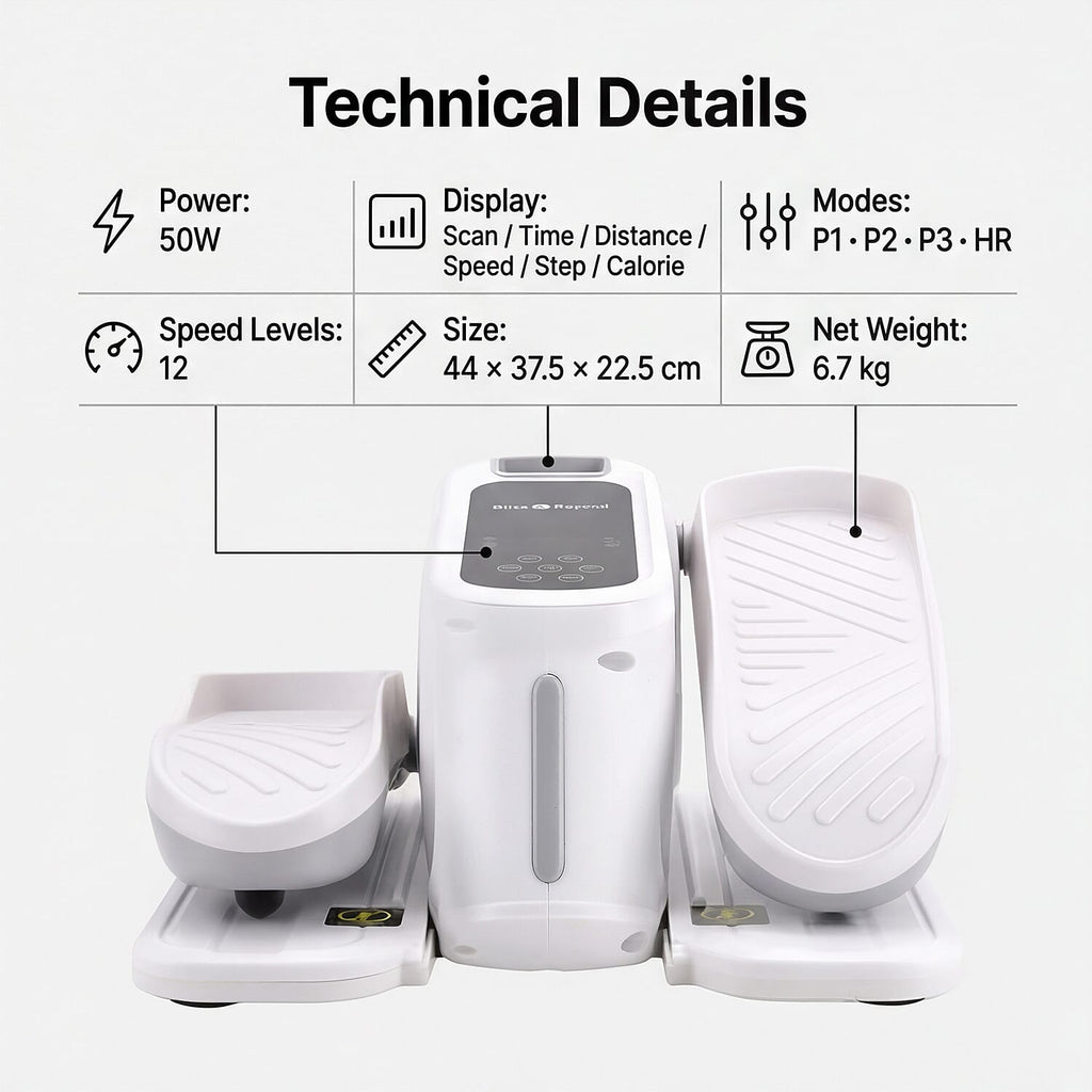 Mini Electric Elliptical Leg Exerciser – Seated Home Exercise