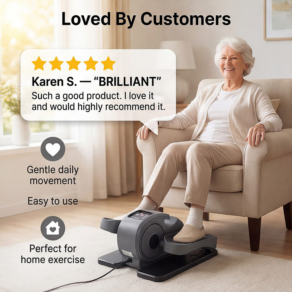 Mini Electric Elliptical Leg Exerciser – Seated Home Exercise