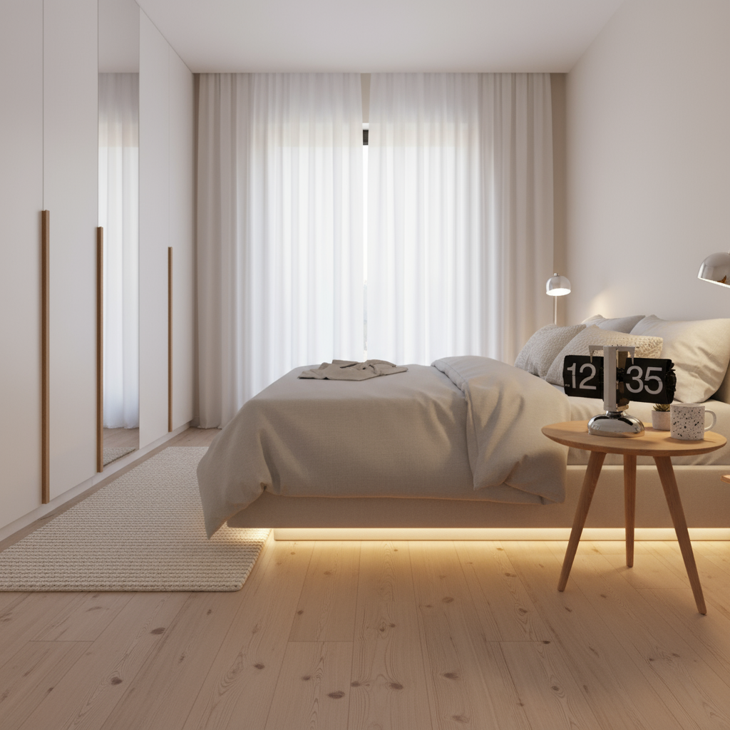 Minimalist Flip Clock with Automatic Rotation