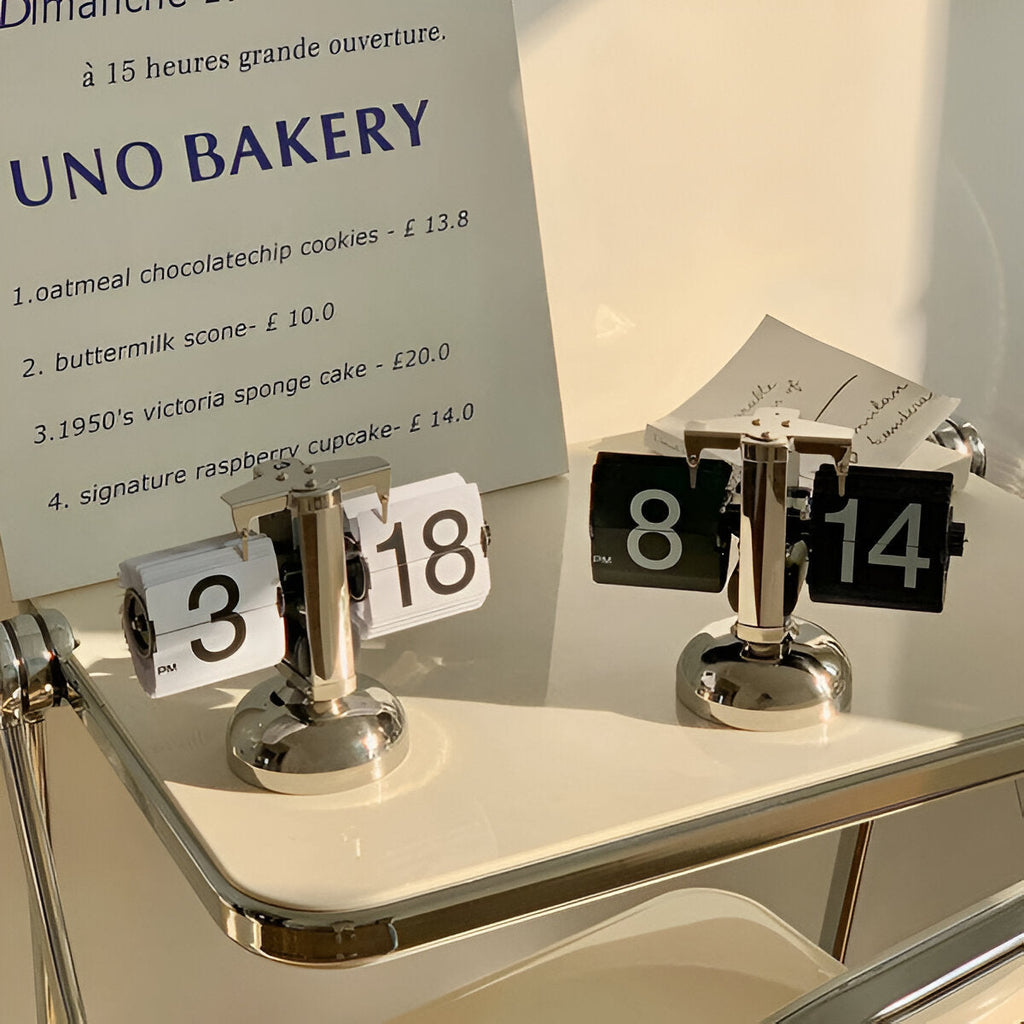 Minimalist Flip Clock with Automatic Rotation