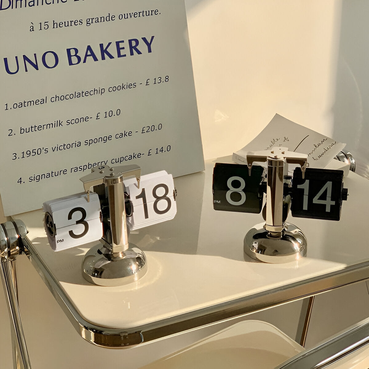 Minimalist Flip Clock with Automatic Rotation