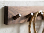 Minimalist Wooden Wall Coat Rack Handmade Solid Wood Peg Rail with Round Hooks for Entryway Hallway and Bedroom