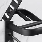Modern Aluminium Bathroom Accessory Set – Matte Black Shelf, Towel Holder & Paper Holder