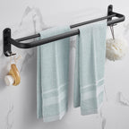 Modern Aluminium Bathroom Accessory Set – Matte Black Shelf, Towel Holder & Paper Holder