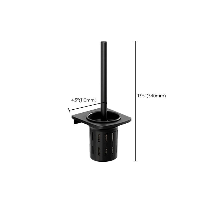 Modern Aluminium Bathroom Accessory Set – Matte Black Shelf, Towel Holder & Paper Holder