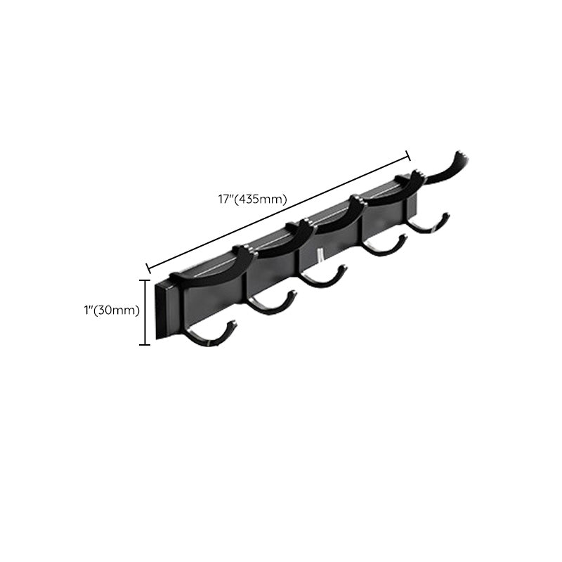 Modern Aluminium Bathroom Accessory Set – Matte Black Shelf, Towel Holder & Paper Holder