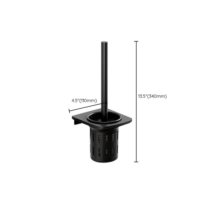 Modern Aluminium Bathroom Accessory Set – Matte Black Shelf, Towel Holder & Paper Holder