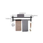Modern Aluminium Bathroom Accessory Set – Matte Black Shelf, Towel Holder & Paper Holder