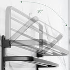 Modern Aluminium Bathroom Accessory Set – Matte Black Shelf, Towel Holder & Paper Holder