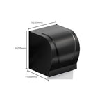 Modern Aluminium Bathroom Accessory Set – Matte Black Shelf, Towel Holder & Paper Holder