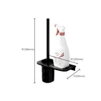 Modern Aluminium Bathroom Accessory Set – Matte Black Shelf, Towel Holder & Paper Holder