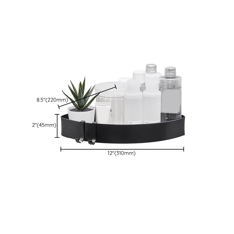 Modern Aluminium Bathroom Accessory Set – Matte Black Shelf, Towel Holder & Paper Holder
