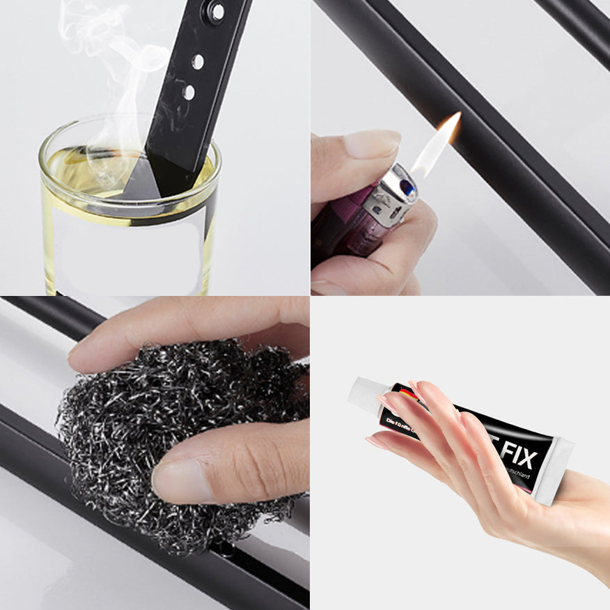 Modern Aluminium Bathroom Accessory Set – Matte Black Shelf, Towel Holder & Paper Holder