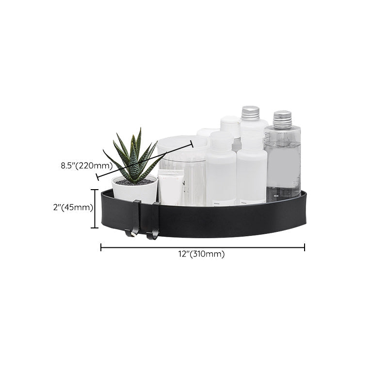 Modern Aluminium Bathroom Accessory Set – Matte Black Shelf, Towel Holder & Paper Holder